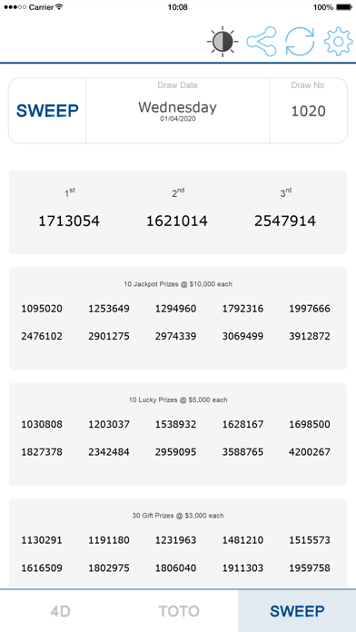 Singapore 4d Toto Results By Lee Kien Yeong Ios United States Searchman App Data Information