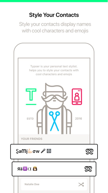 Typoer - Style your contacts