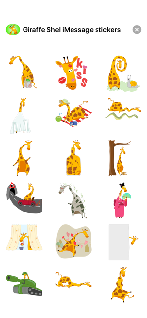 Giraffe stickers for iMessage(圖5)-速報App