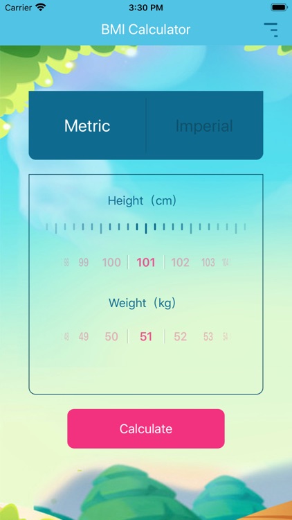 Weight BMI calculator