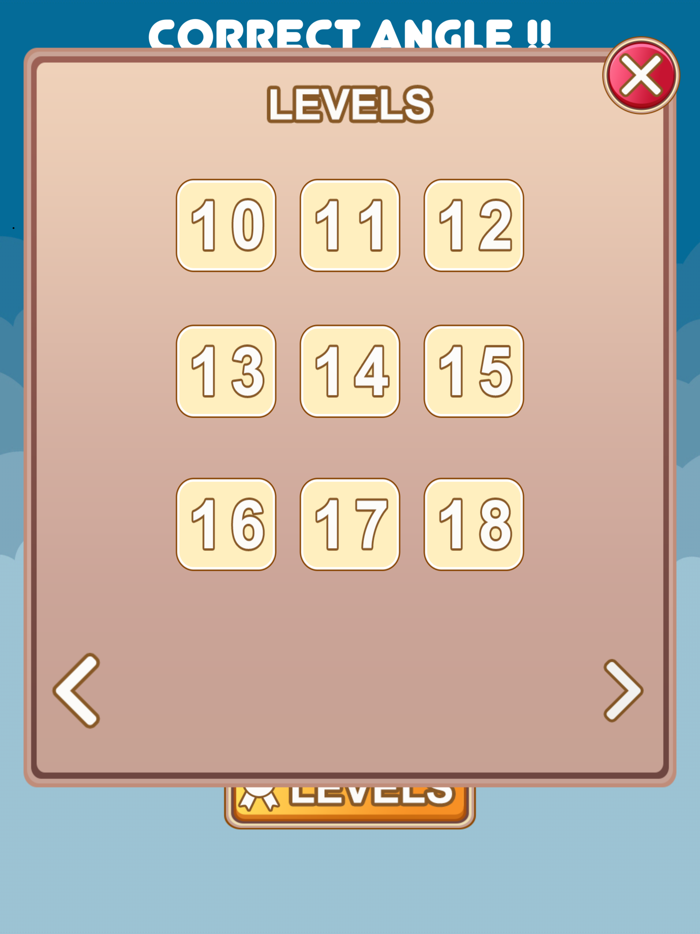 Correct Angle- Break Bricks