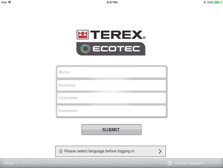 Terex Ecotec Dealer Tool