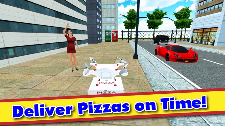 Drone Pizza Delivery 3D