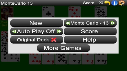 Monte Carlo Solitaire -- Lite screenshot 3