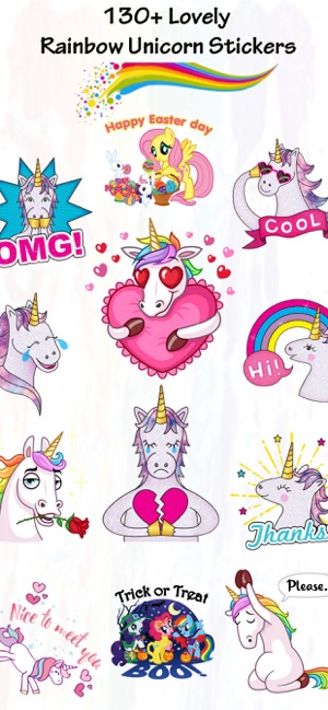 Rainbow Unicorn Stickers