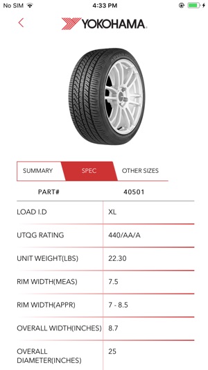 Yokohama Tire Specs(圖5)-速報App