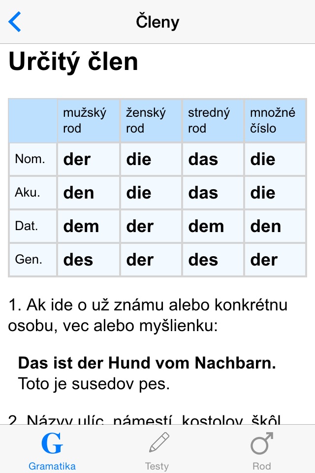Nemecká gramatika screenshot 2