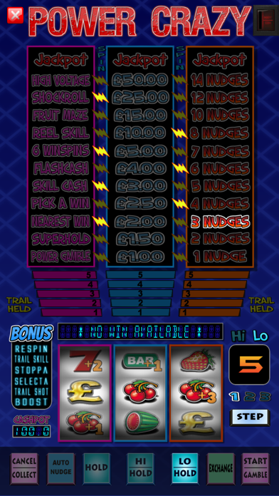 Power Crazy Fruit Machine Game screenshot 3