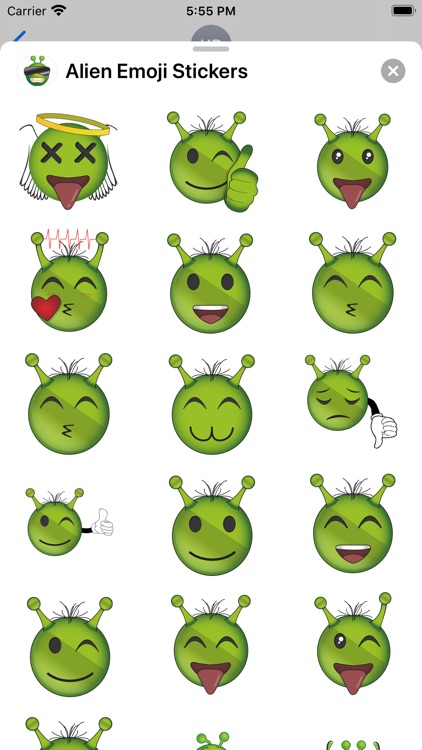 Alien Emoji Sticker-Pack screenshot-4