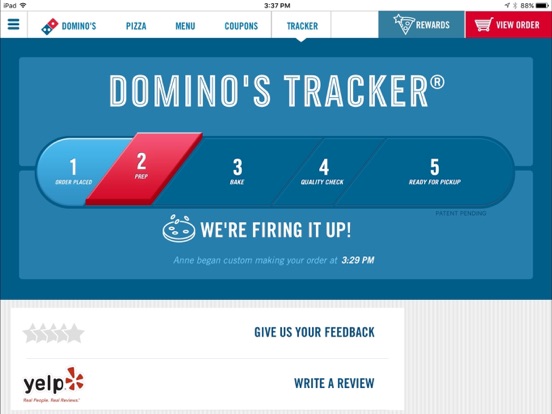 iPad Image of Domino's Pizza USA