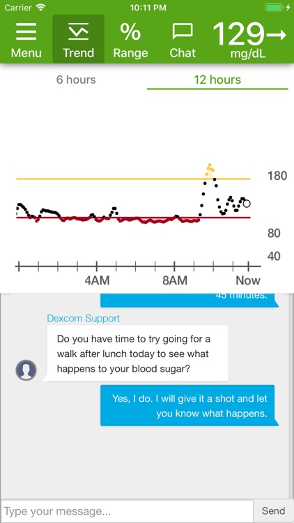 dexcom glucose program app