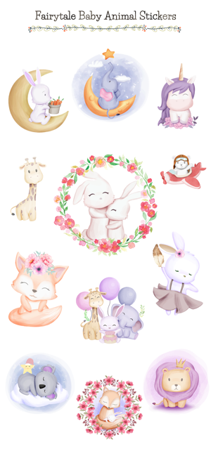 Fairytale Baby Animal Stickers