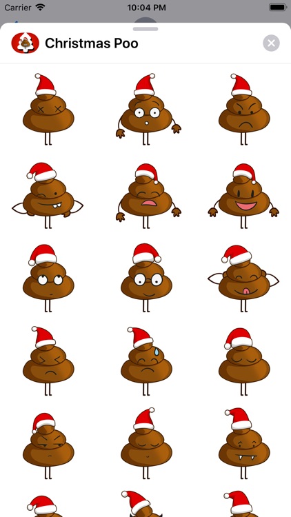 Christmas Poo Stickers