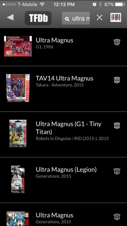 TFDB Transformers fan database