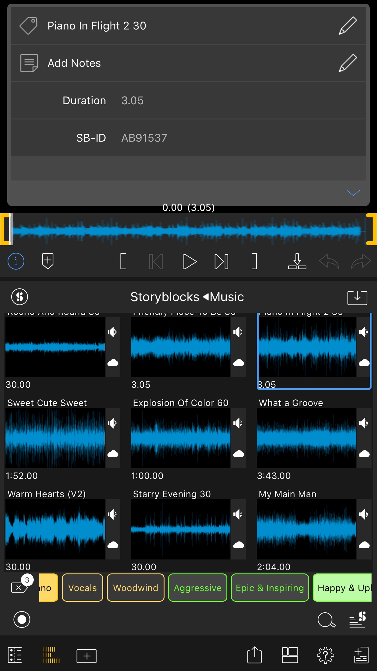 Screenshot do app LumaFusion