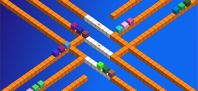 3D Cube Cross way Color Game