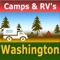 Washington Camping spots & RV's is a simple and easy to use map to find the nearest Campsites or RV Park locations