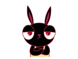 Black Rabbit Stickers