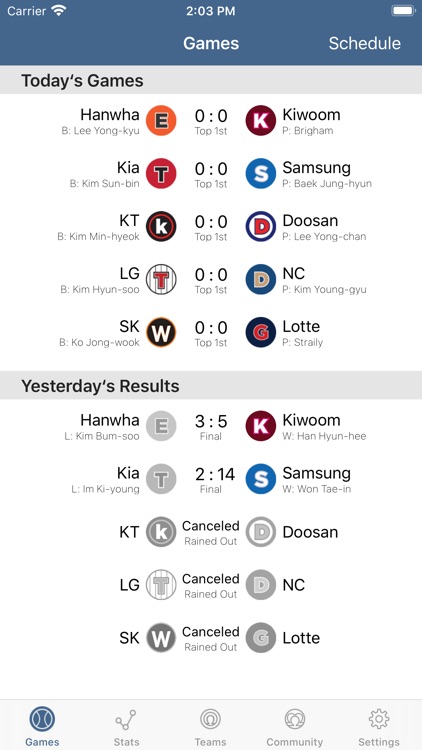 Korean Baseball Stats - MyKBO