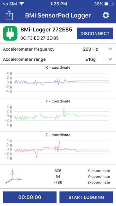 BMi SensorPod Logger screenshot 2