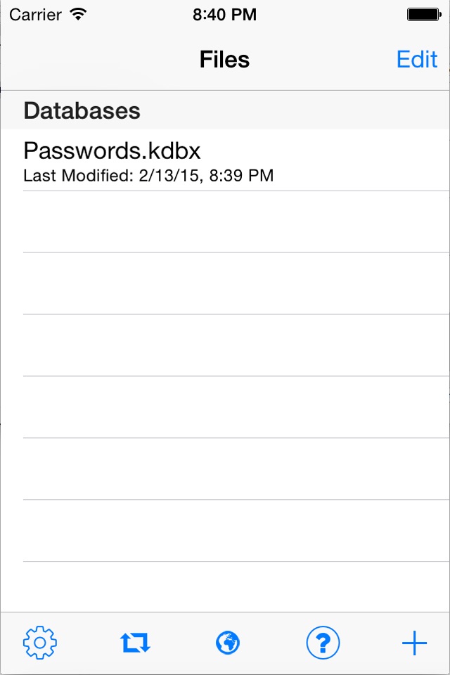 KeePass Touch screenshot 2