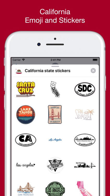 California emojis USA stickers