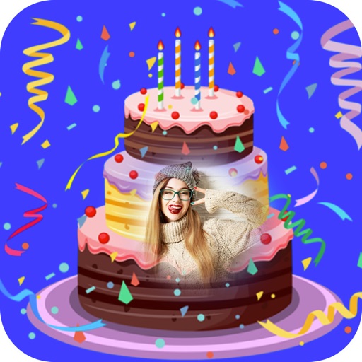 Name Photo On Birthday Cake- Icon