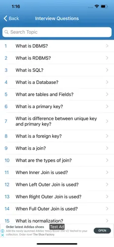 Captura 2 Learn SQL Programming iphone