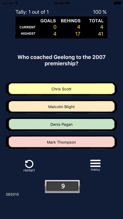 AFL Trivia - Geelong Cats