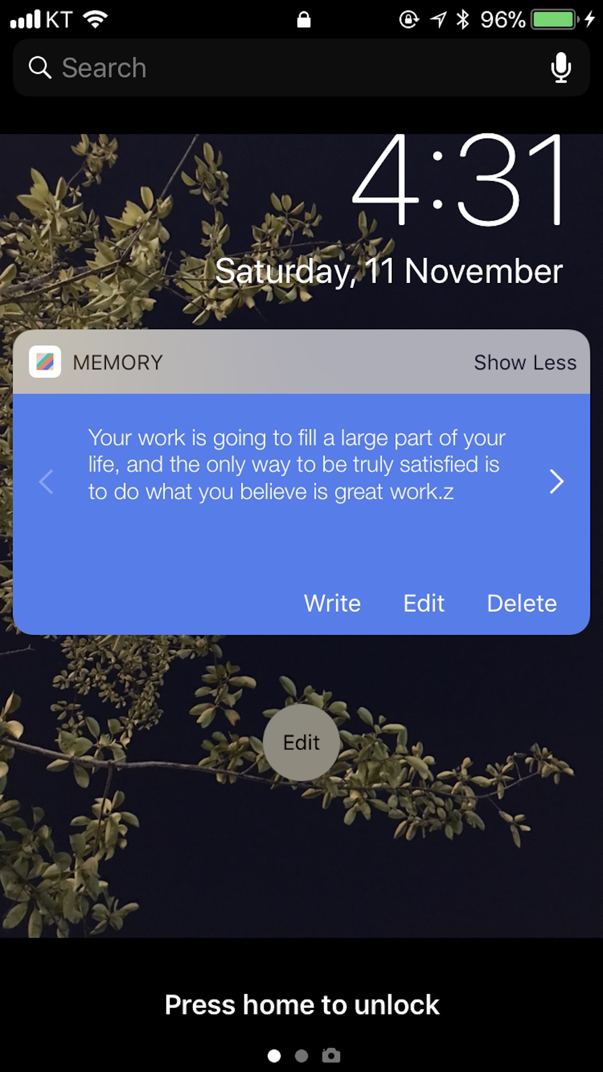 Screenshot do app Memory: Your Memo