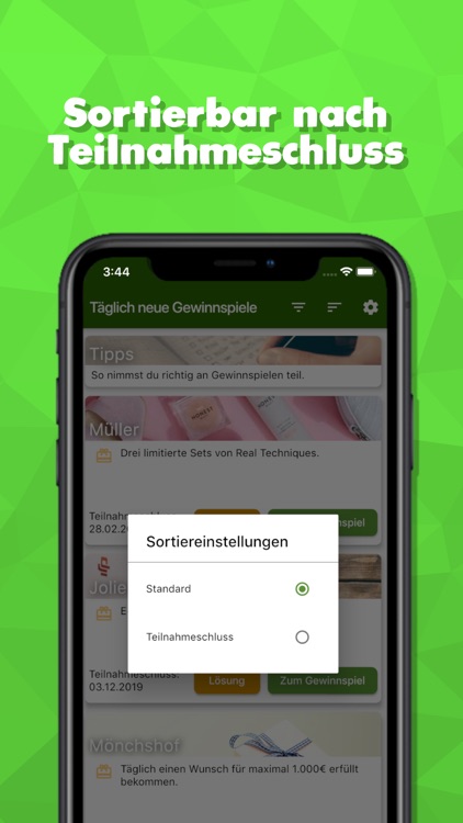 Gewinnspiele Übersicht