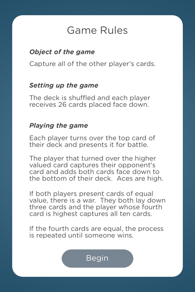 War - Fun Classic Card Game screenshot 3