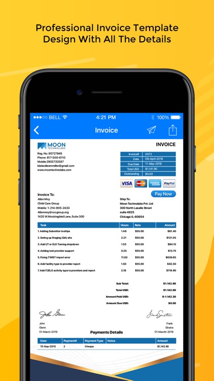 Moon Invoice – Easy Invoicing screenshot-3