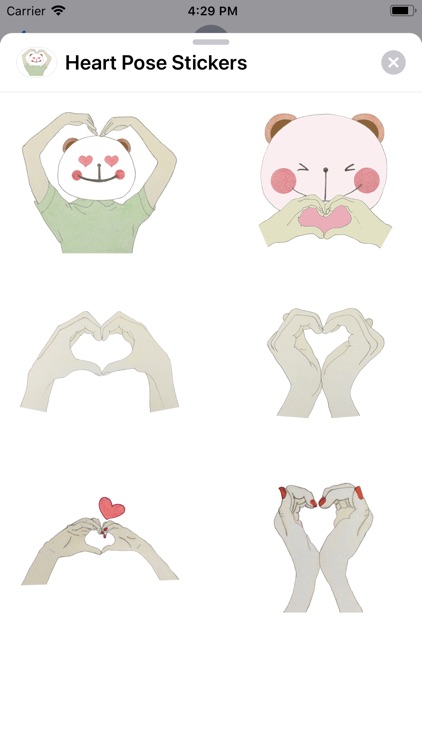 Heart Pose Stickers