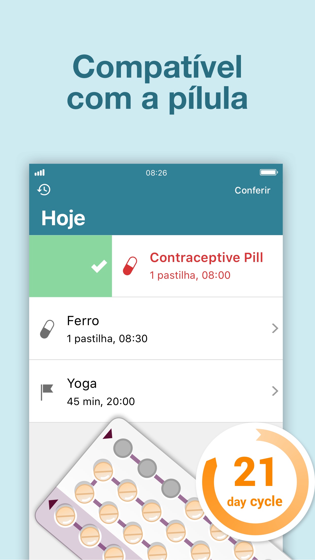 Screenshot do app Alarme de medicamentos