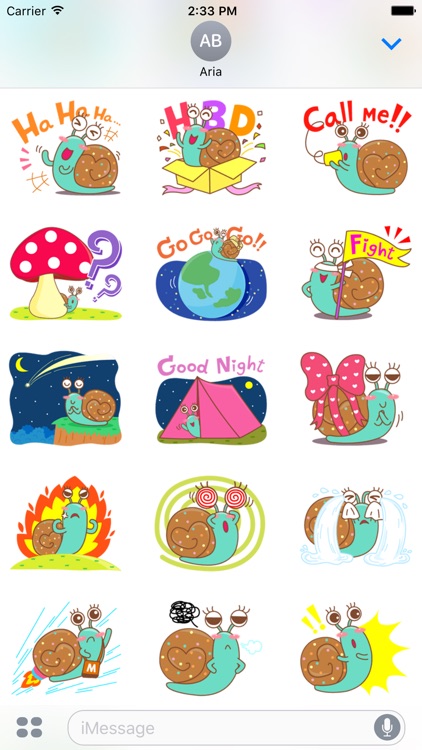 Lovely Colorful Snail Sticker