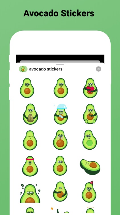 Avocado stickers for iMessage