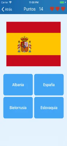Captura de Pantalla 1 Cuestionario sobre banderas iphone