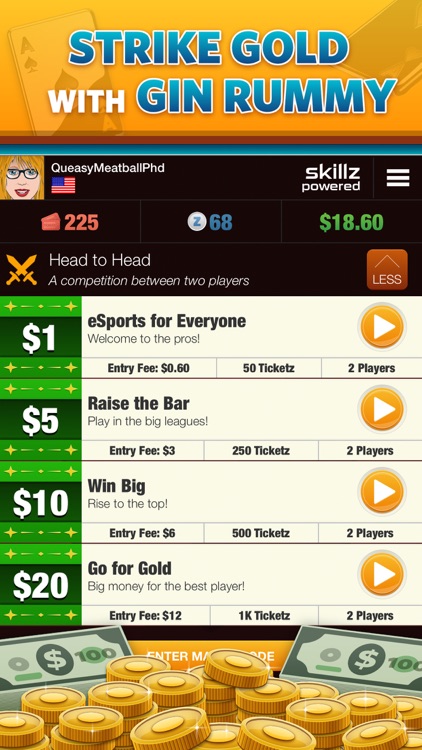 Gin Rummy Gold - Win Real Cash screenshot-3