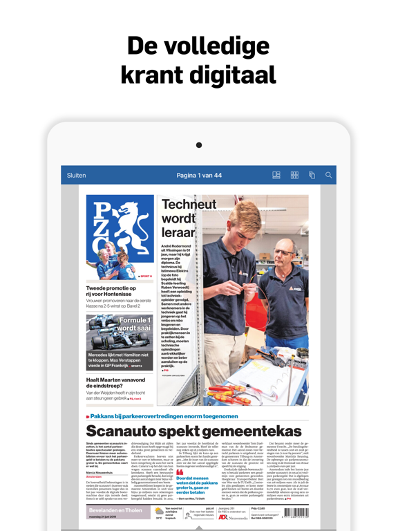 PZC - Digitale krant iPad app afbeelding 1