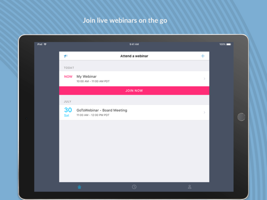 iPad Image of GoToWebinar