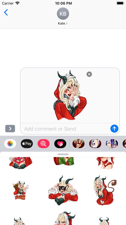 Lady Krampus Christmas Sticker