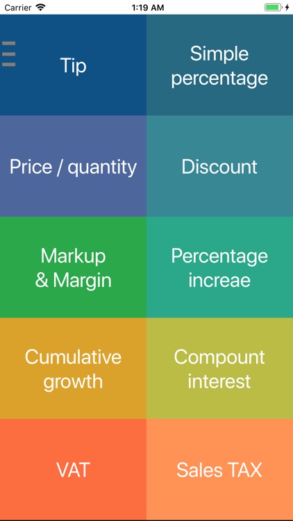 Simple percentage calculator