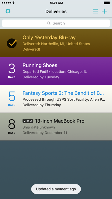 Delivery Status touch, a package tracker Screenshot 5