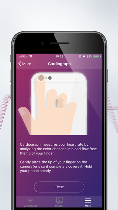 Cardiograph Instant Heart Rate screenshot