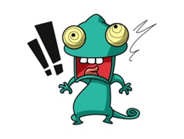 What better way to say anything than with naughty chameleon stickers