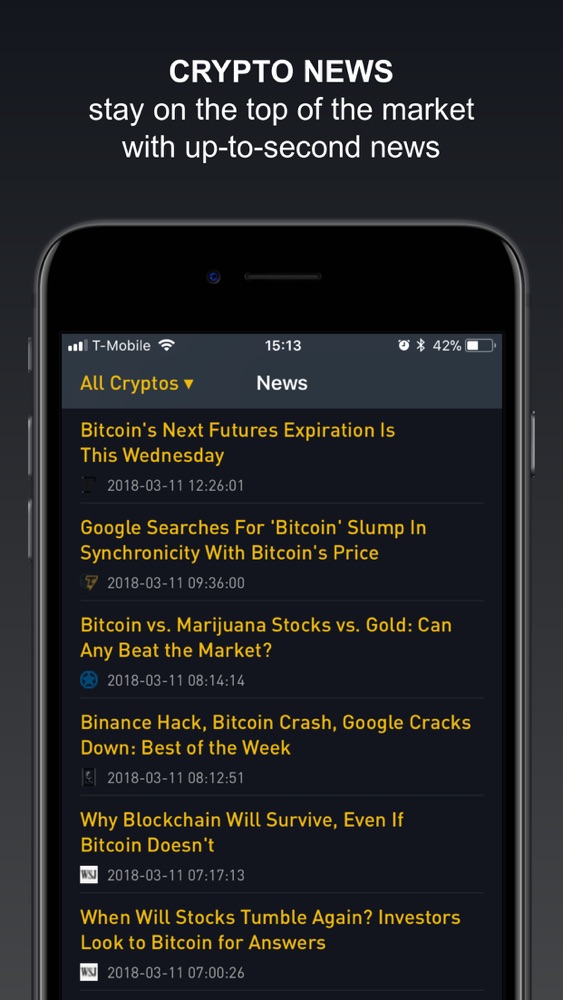 Crypto Tracker by BitScreener App for iPhone Free Download Crypto