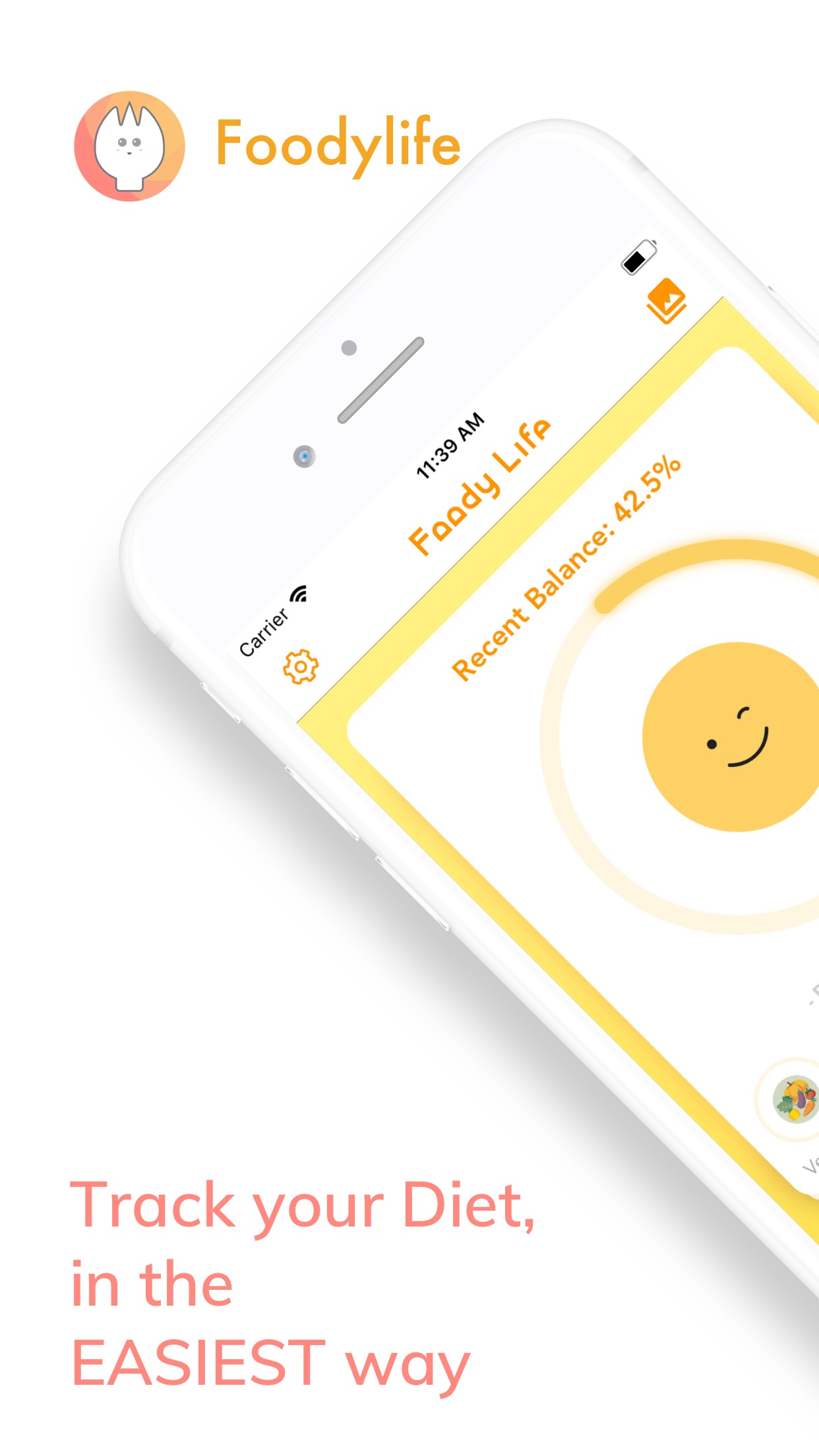 Screenshot do app FoodyLife: The Food Diary App