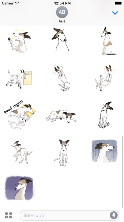 Cute Whippet Dog Sticker screenshot-3