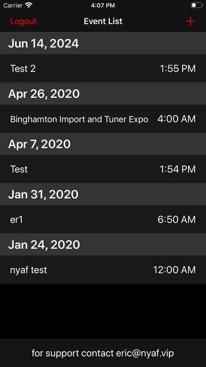 NYAF Calendar